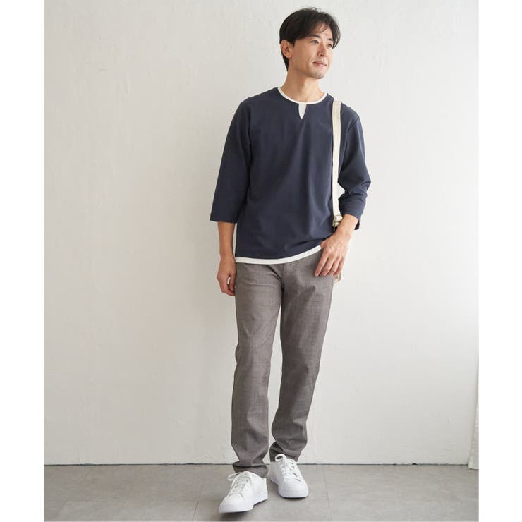 【抗菌防臭】GOKU楽冷感7分袖キーネック | ikka  | 詳細画像15 