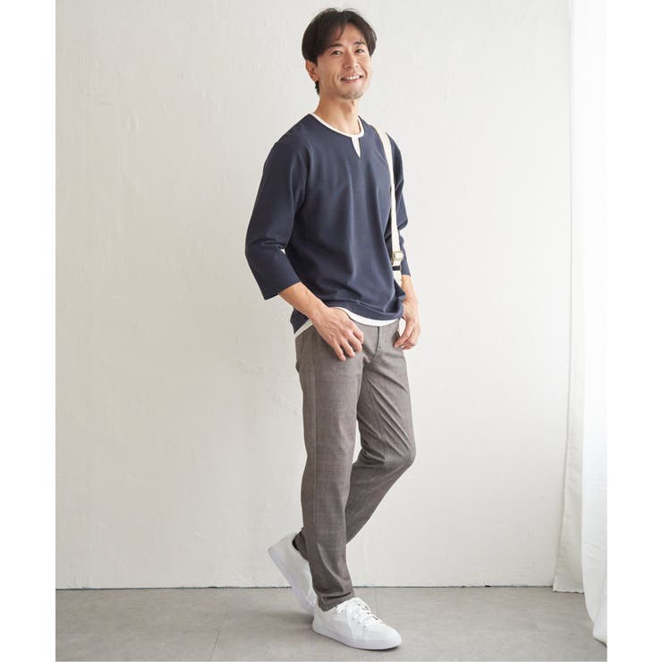 【抗菌防臭】GOKU楽冷感7分袖キーネック | ikka  | 詳細画像16 