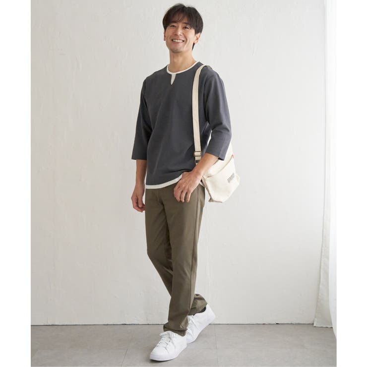 【抗菌防臭】GOKU楽冷感7分袖キーネック | ikka  | 詳細画像18 