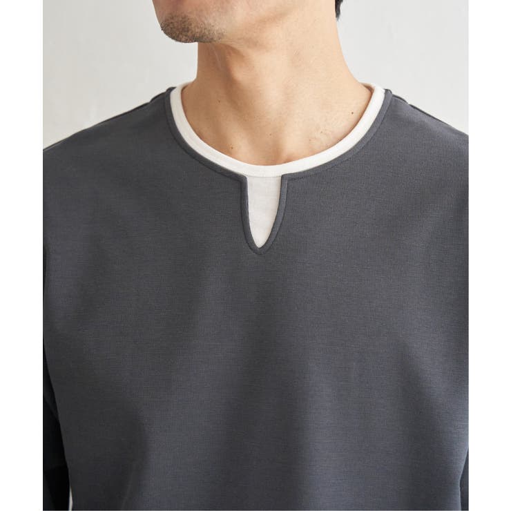 【抗菌防臭】GOKU楽冷感7分袖キーネック | ikka  | 詳細画像25 