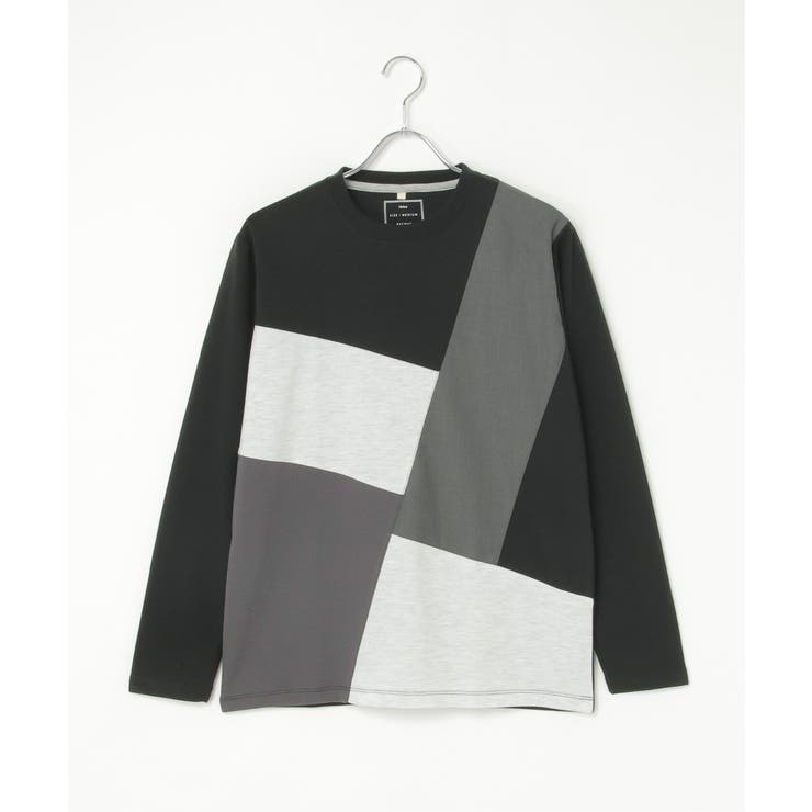 ブロックスポンチ切り替えロンT | ikka  | 詳細画像1 