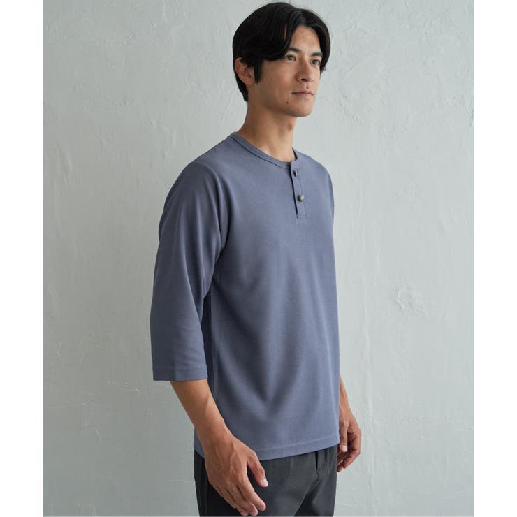 【吸水速乾】ドライサーマルヘンリーネック7分袖Tシャツ | ikka  | 詳細画像11 