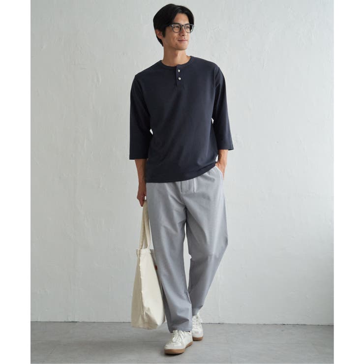 【吸水速乾】ドライサーマルヘンリーネック7分袖Tシャツ | ikka  | 詳細画像23 