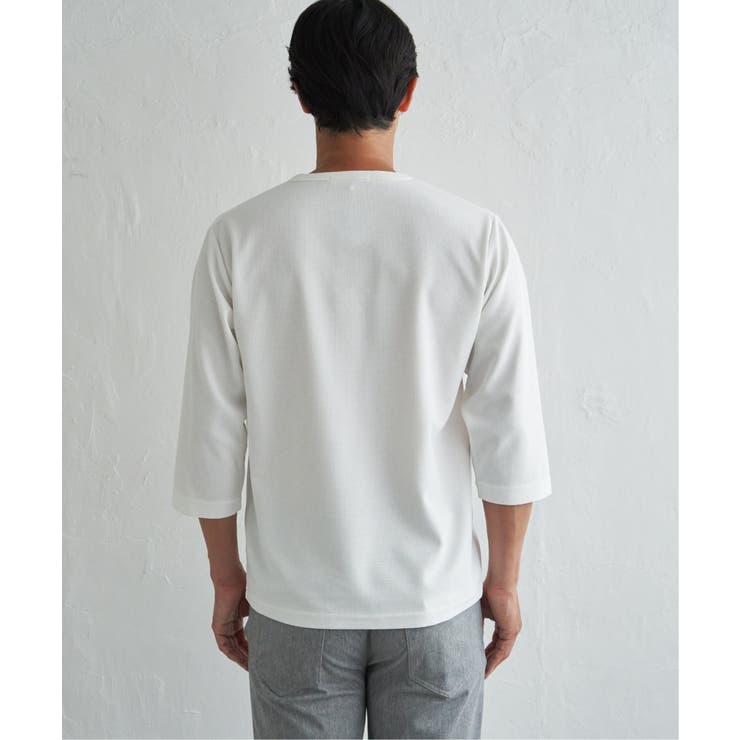 【吸水速乾】ドライサーマルヘンリーネック7分袖Tシャツ | ikka  | 詳細画像27 