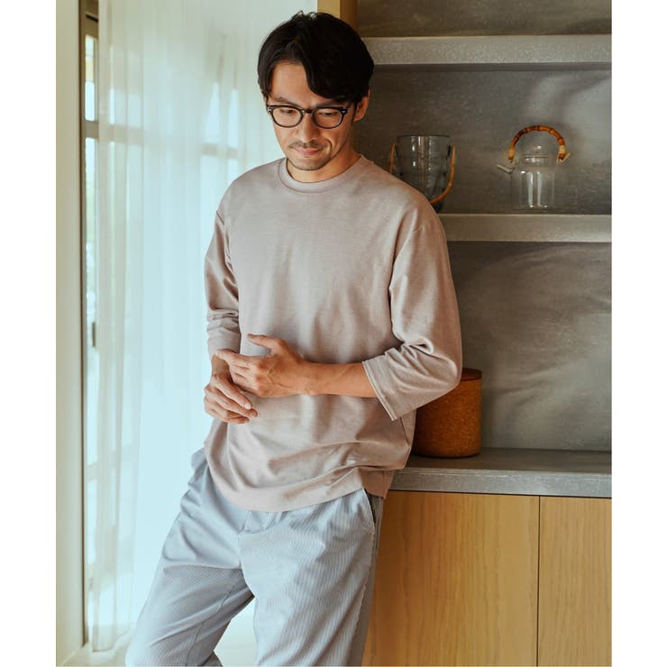 ドライ梨地7分袖Tシャツ | ikka  | 詳細画像7 