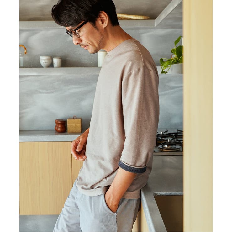 ドライ梨地7分袖Tシャツ | ikka  | 詳細画像2 