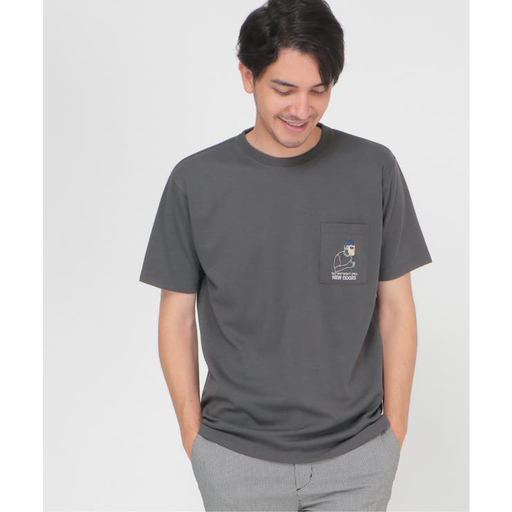 ドリンク刺繍ポケットTシャツ ECO[品番：IKAW0016513]｜ikka （イッカ