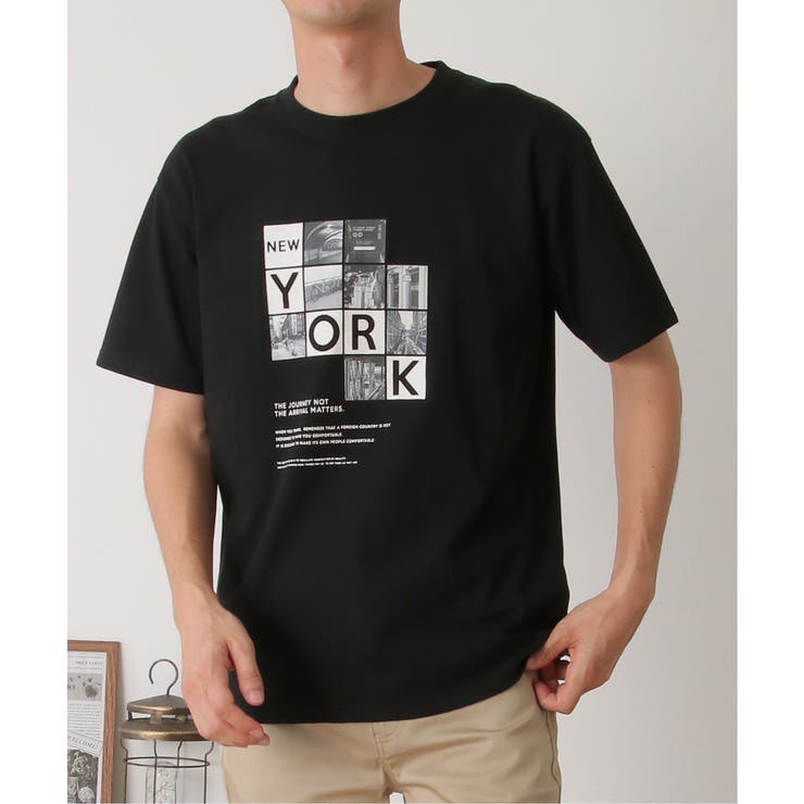 モノクロマルチフォトTシャツ | ikka  | 詳細画像1 