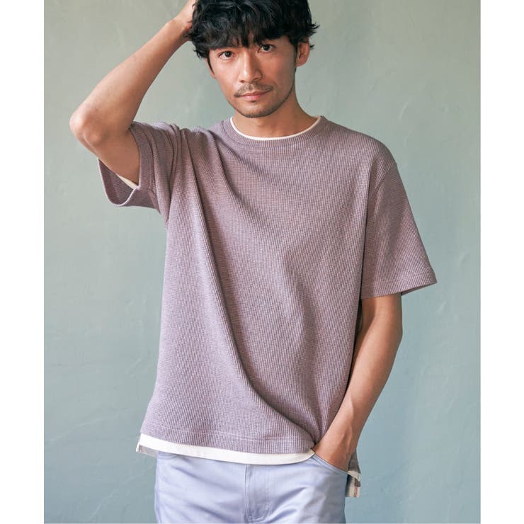 メランジワッフルフェイクTシャツ | ikka  | 詳細画像16