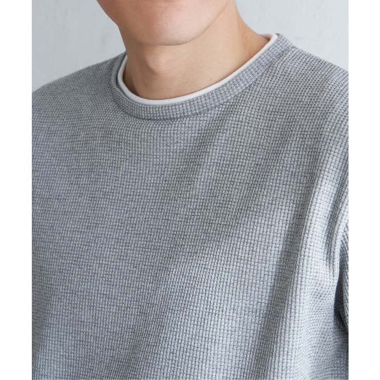 メランジワッフルフェイクTシャツ | ikka  | 詳細画像28