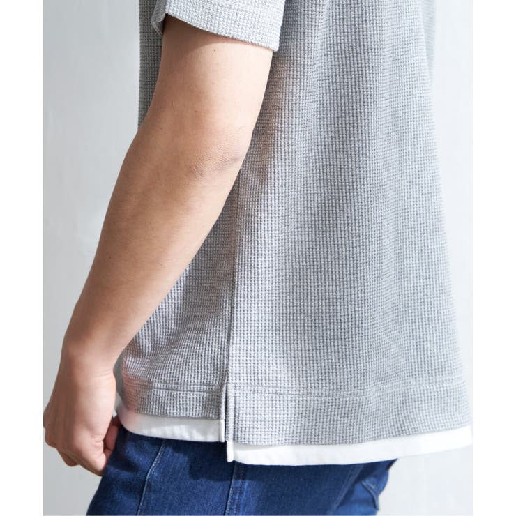 メランジワッフルフェイクTシャツ | ikka  | 詳細画像30