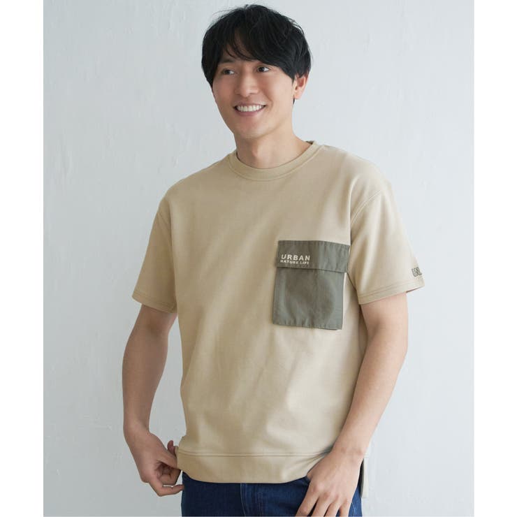 ベージュ | URBAN NATURE LIFE フラップポケットTシャツ | ikka 