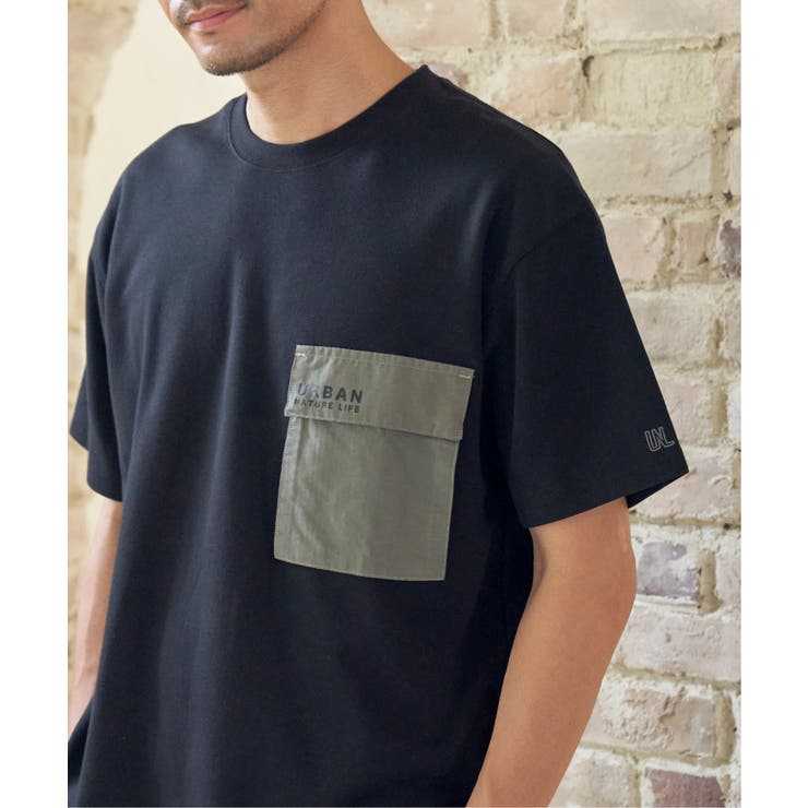 URBAN NATURE LIFE フラップポケットTシャツ | ikka  | 詳細画像1 