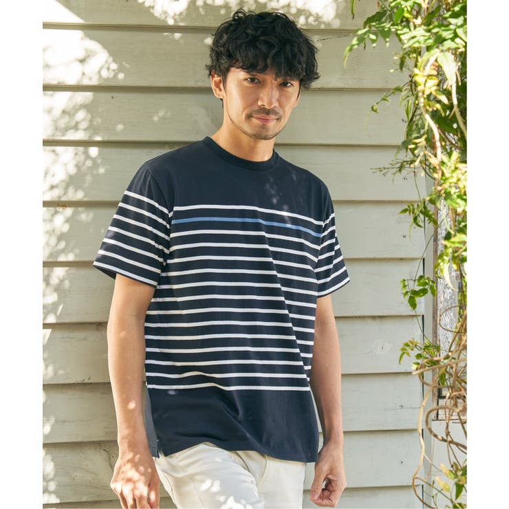 ネイビー | ボルテックスDRYボーダーTシャツ | ikka