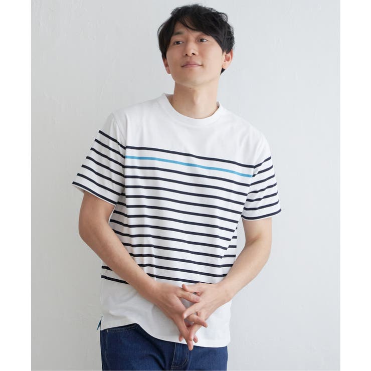 ホワイト | ボルテックスDRYボーダーTシャツ | ikka