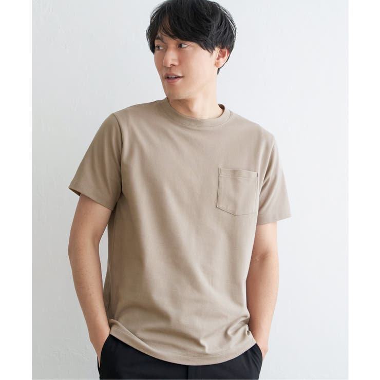 ベージュ | ライトダンボールダブルフェイスTシャツ | ikka
