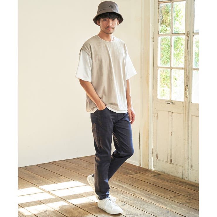 5分袖フェイクベストTシャツ | ikka  | 詳細画像10