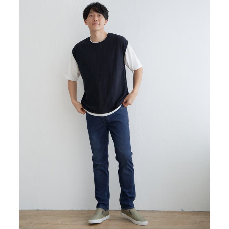 5分袖フェイクベストTシャツ | ikka  | 詳細画像20