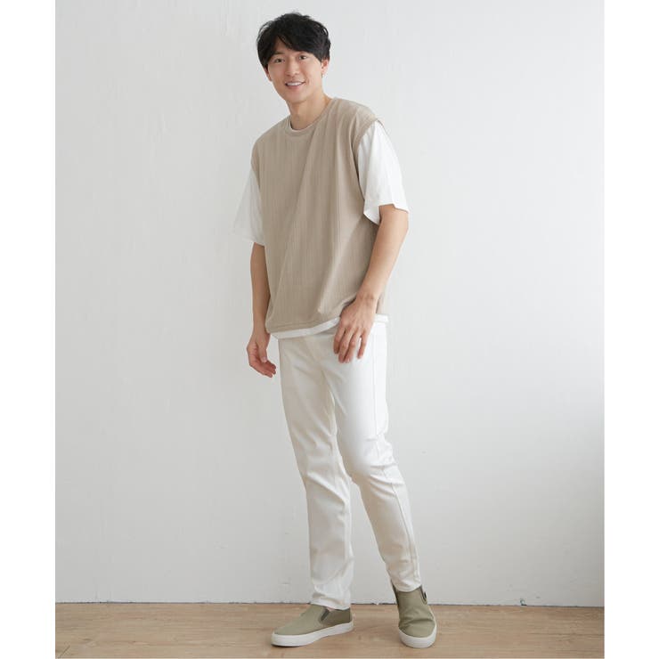 5分袖フェイクベストTシャツ | ikka  | 詳細画像22