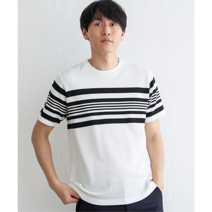 パイナップルパネルボーダーTシャツ