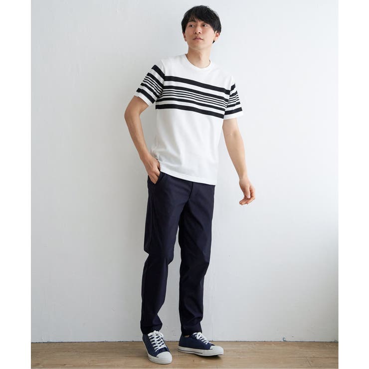 パイナップルパネルボーダーTシャツ | ikka  | 詳細画像8