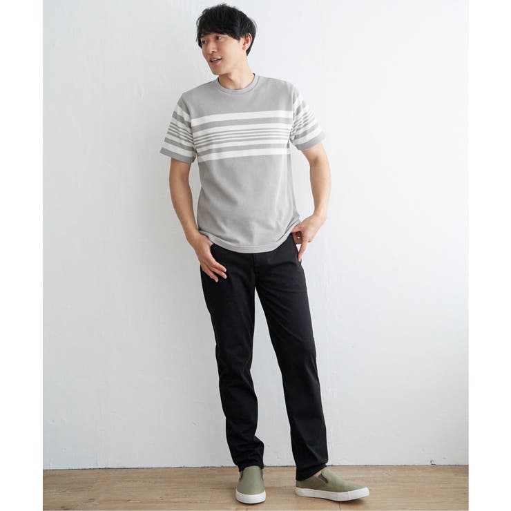 パイナップルパネルボーダーTシャツ | ikka  | 詳細画像10