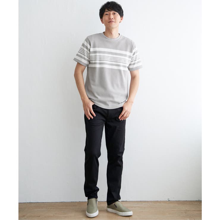 パイナップルパネルボーダーTシャツ | ikka  | 詳細画像11