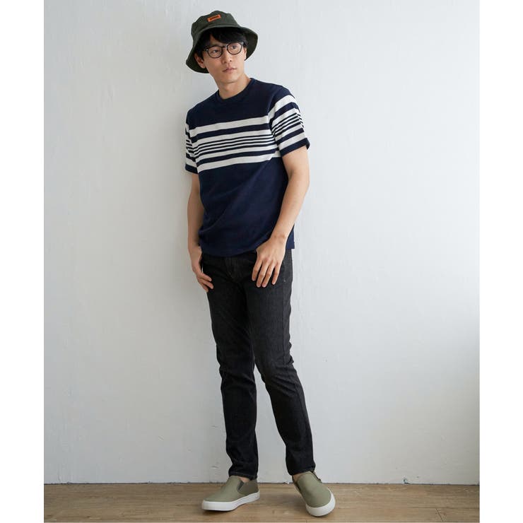 パイナップルパネルボーダーTシャツ | ikka  | 詳細画像13