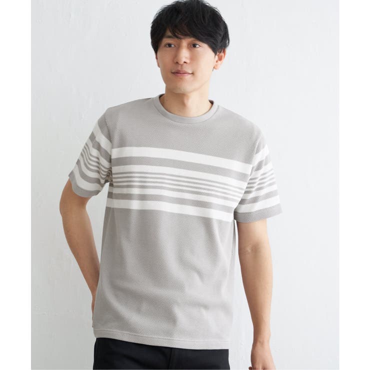 パイナップルパネルボーダーTシャツ | ikka  | 詳細画像16