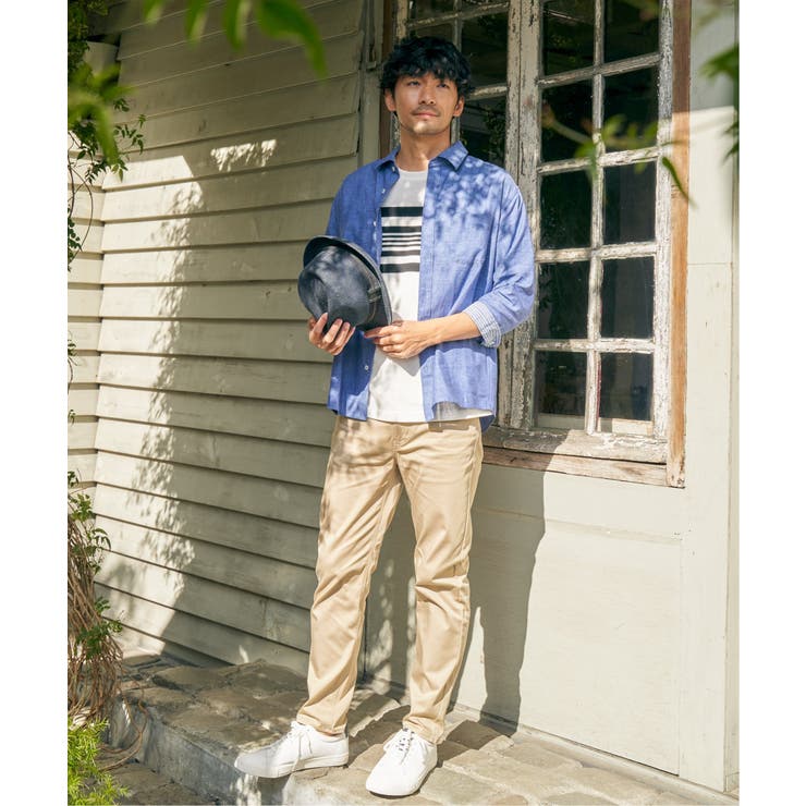 パイナップルパネルボーダーTシャツ | ikka  | 詳細画像4