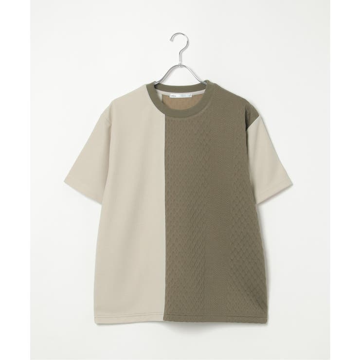 フクレジャガードワッフル切り替えTシャツ | ikka  | 詳細画像10 