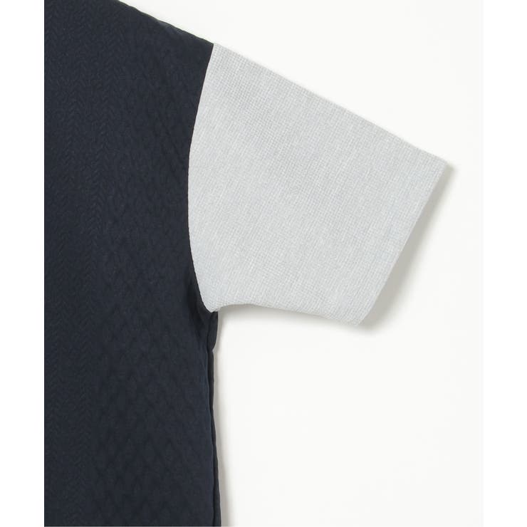 フクレジャガードワッフル切り替えTシャツ | ikka  | 詳細画像13 