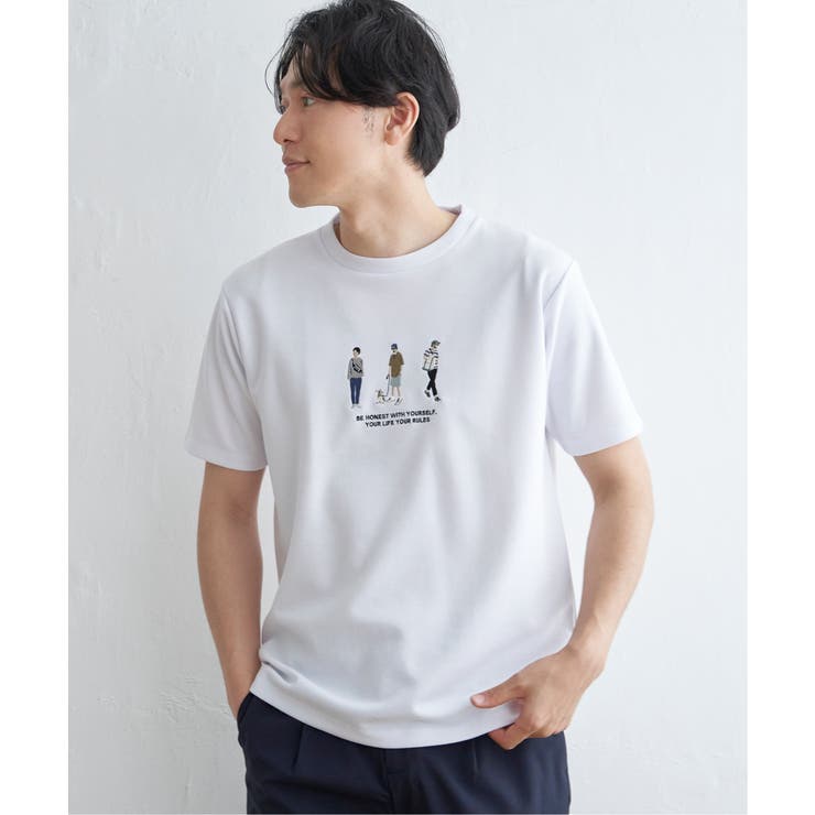 【親子コーデ】ポンチスリーメン刺繍Tシャツ | ikka  | 詳細画像7 
