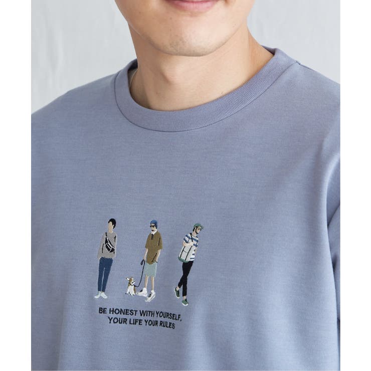 【親子コーデ】ポンチスリーメン刺繍Tシャツ | ikka  | 詳細画像17 