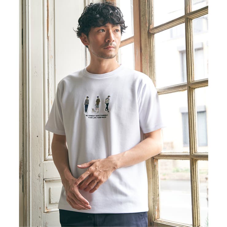 【親子コーデ】ポンチスリーメン刺繍Tシャツ | ikka  | 詳細画像2 