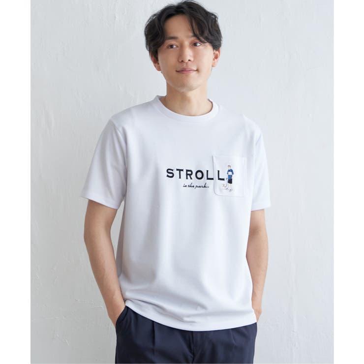 ポンチ刺繍ポケットTシャツ  | ikka  | 詳細画像10 