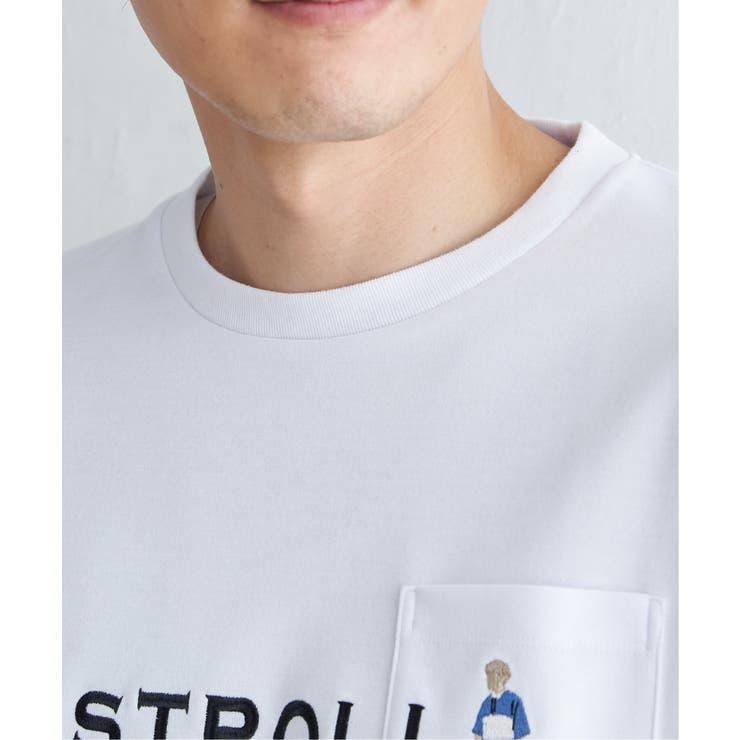 ポンチ刺繍ポケットTシャツ  | ikka  | 詳細画像11 