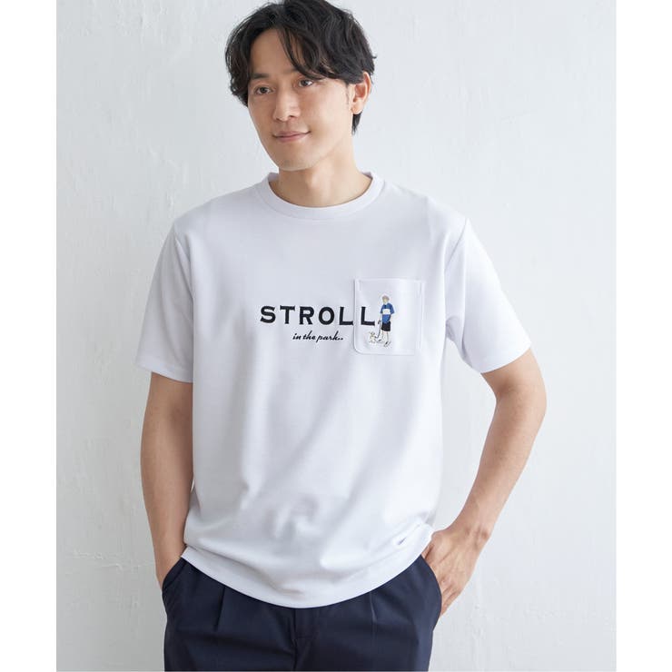 ポンチ刺繍ポケットTシャツ  | ikka  | 詳細画像1 