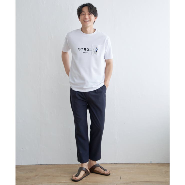 ポンチ刺繍ポケットTシャツ  | ikka  | 詳細画像3 