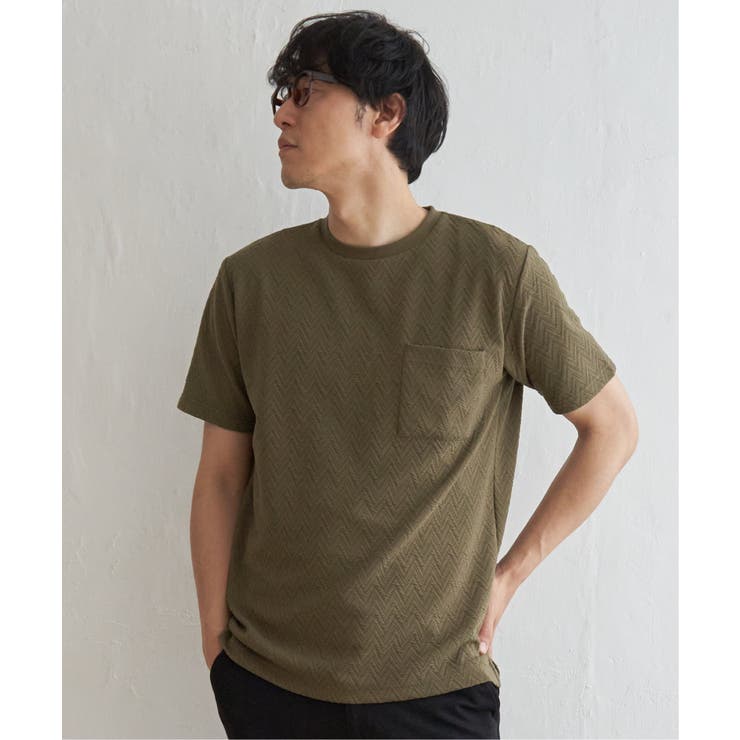 ヘリンボンフクレジャカードTシャツ | ikka  | 詳細画像7 