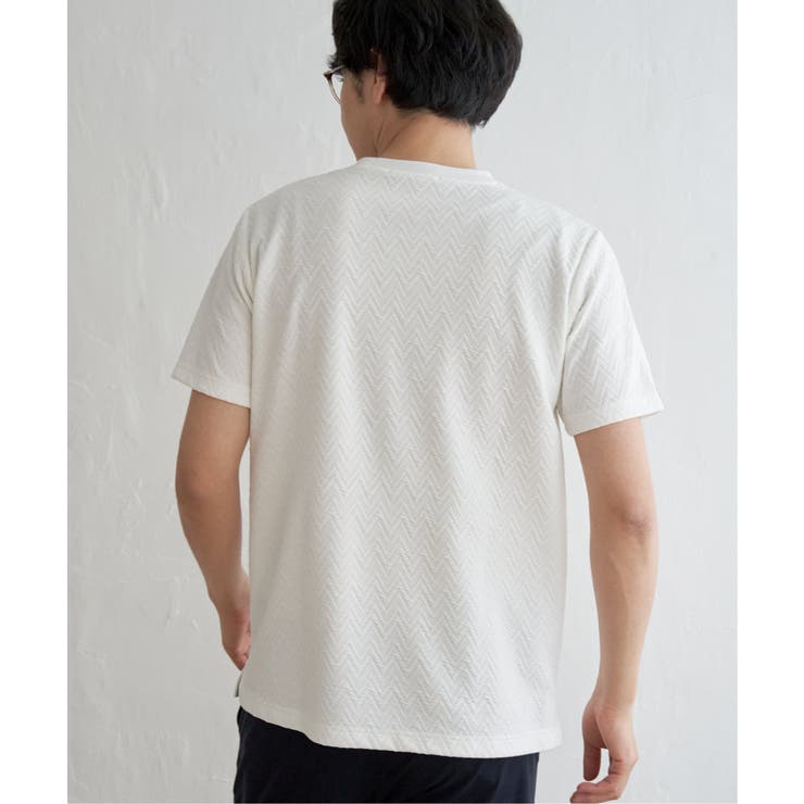 ヘリンボンフクレジャカードTシャツ | ikka  | 詳細画像17 