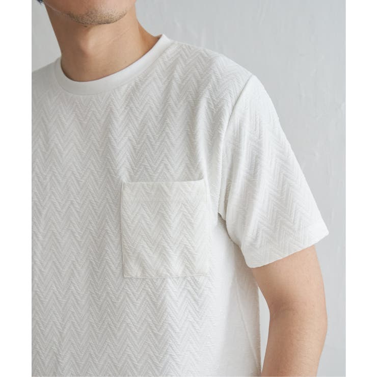 ヘリンボンフクレジャカードTシャツ | ikka  | 詳細画像20 