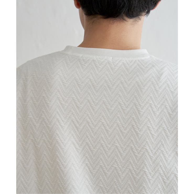 ヘリンボンフクレジャカードTシャツ | ikka  | 詳細画像21 