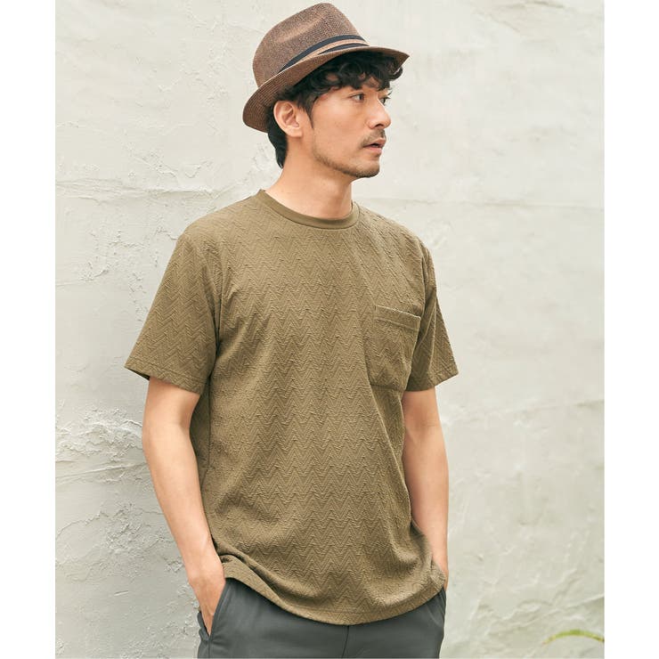 ヘリンボンフクレジャカードTシャツ | ikka  | 詳細画像2 