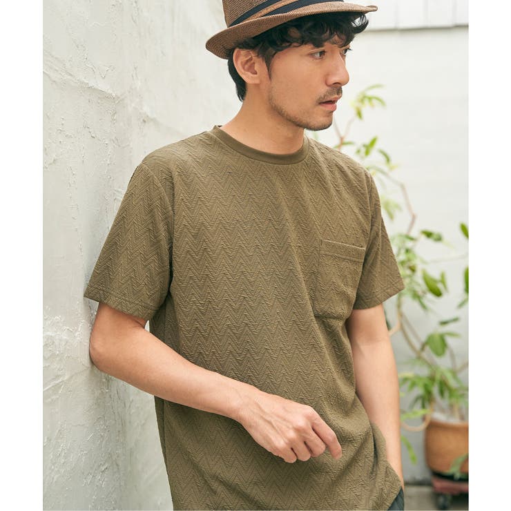 ヘリンボンフクレジャカードTシャツ | ikka  | 詳細画像3 