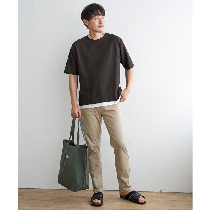 【吸水速乾】ドライ鹿の子5分袖レイヤードTシャツ | ikka  | 詳細画像10 