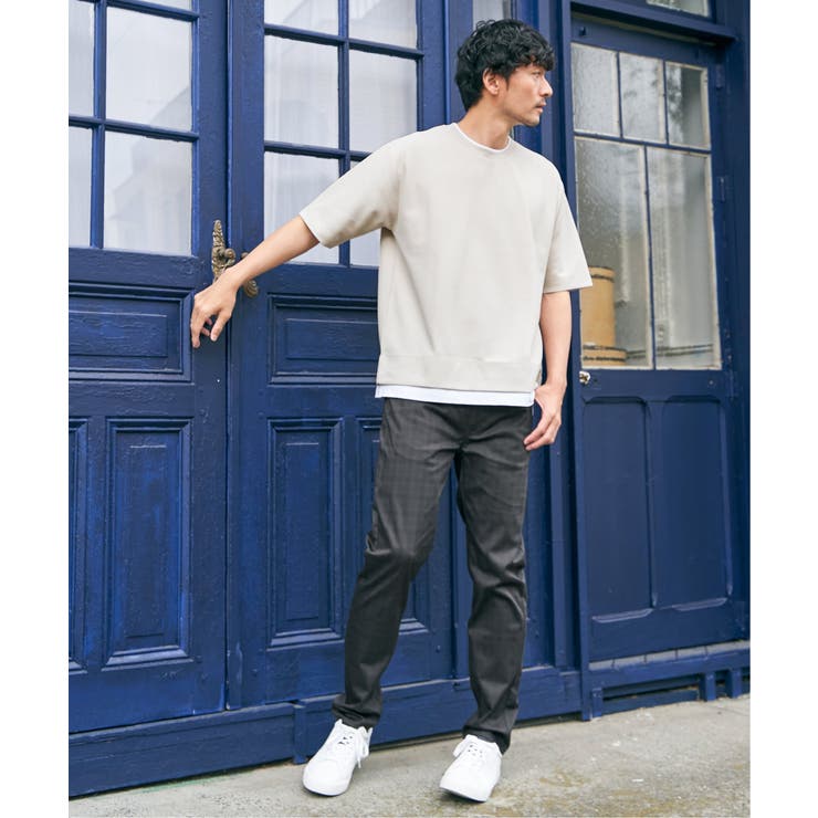 【吸水速乾】ドライ鹿の子5分袖レイヤードTシャツ | ikka  | 詳細画像21 