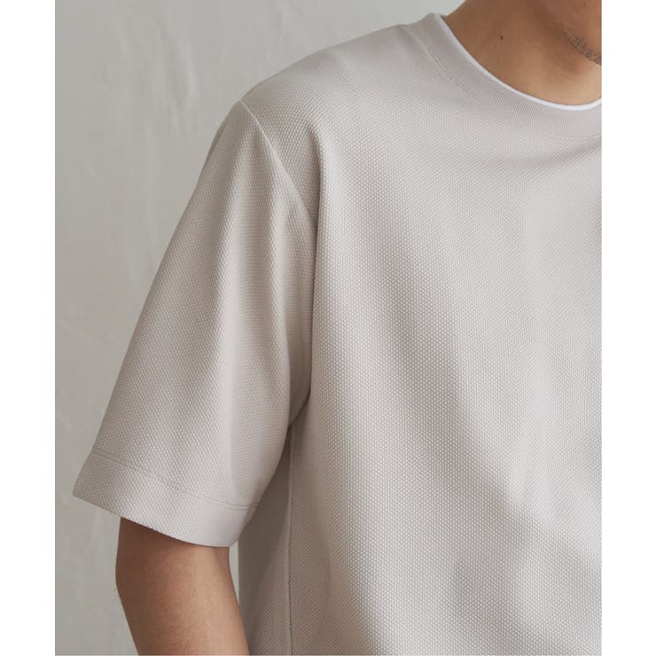 【吸水速乾】ドライ鹿の子5分袖レイヤードTシャツ | ikka  | 詳細画像30 