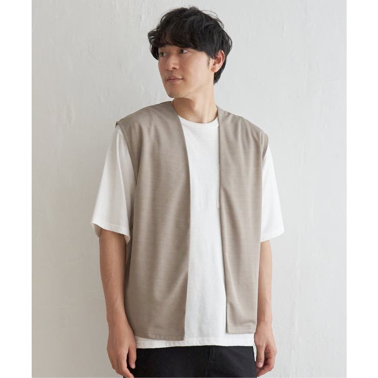 ベージュ | 【2点セット】ジョーゼットジレインナーセット | ikka