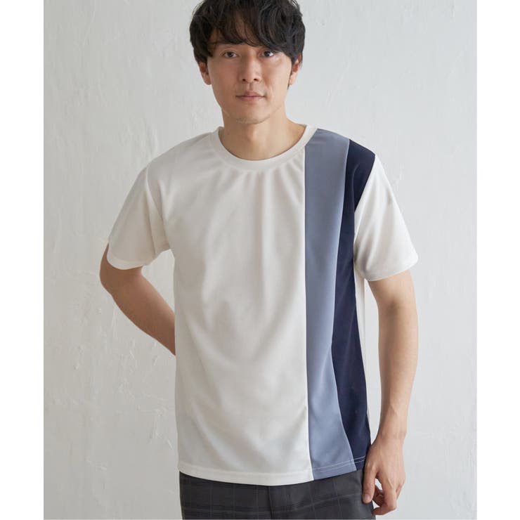 【接触冷感／親子コーデ】速乾COOL縦切り替えTシャツ | ikka  | 詳細画像10 